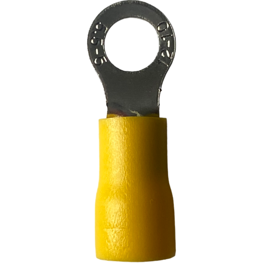 Terminal ojo 3/16 #10 5,3mm 12-10 amarillo (x100)