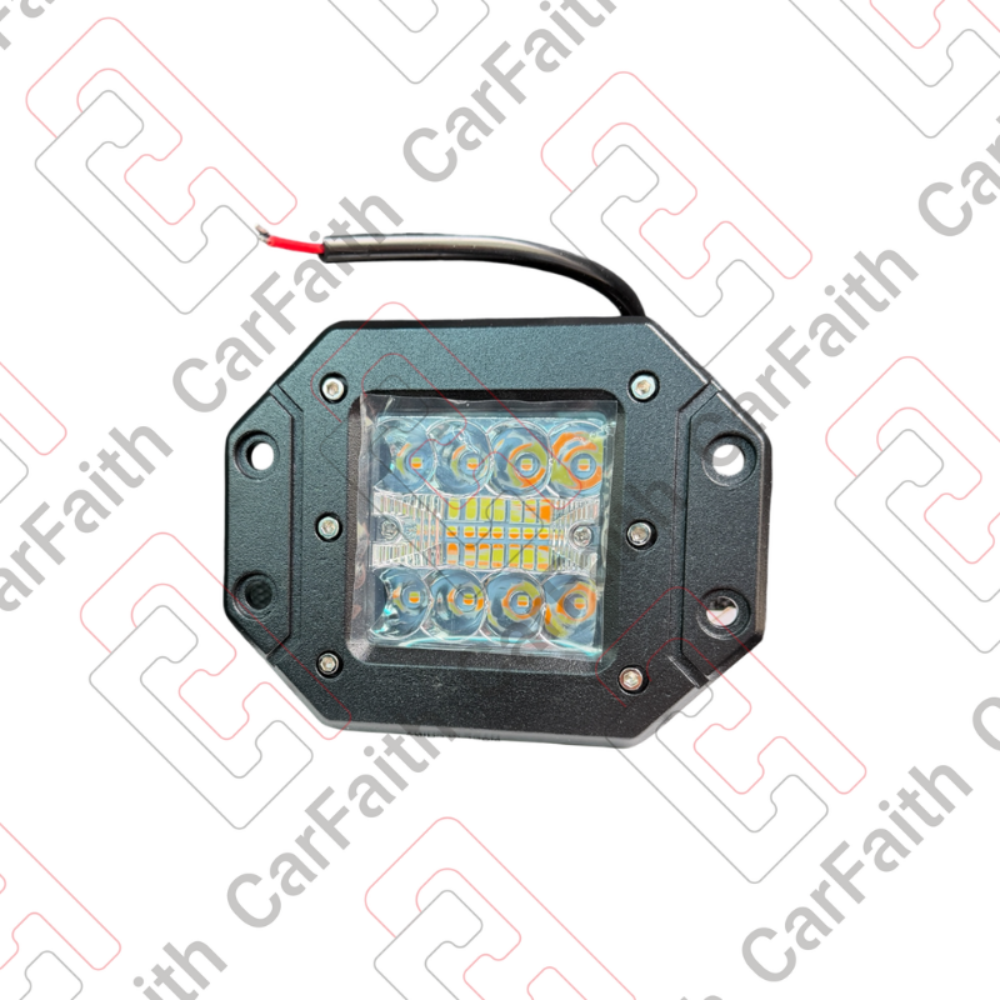 Foco Foco LED Empotrable para Parachoques de Camioneta de 5 Funciones Fijas y Flash