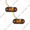 Par de Luces LED de Señalización Lateral Ámbar de 12V y 24V para Camión